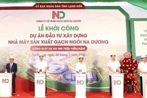 Lạng Sơn: Khởi công Nhà máy sản xuất gạch ngói Na Dương
