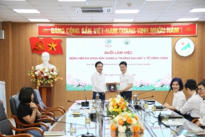 Bệnh viện Đa khoa Đức Giang và Trường Đại học Y tế Công cộng tăng cường hợp tác đào tạo nhân lực y tế