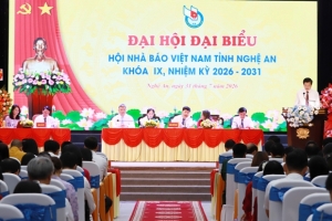 Ông Trần Minh Ngọc tiếp tục giữ cương vị Chủ tịch Hội Nhà báo Nghệ An nhiệm kỳ 2026-2031