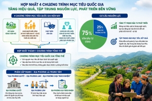 Hợp nhất chương trình mục tiêu quốc gia: Bước chuyển từ quản lý nguồn vốn sang quản trị theo kết quả