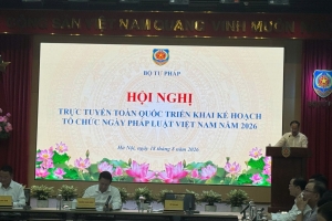 Hội nghị trực tuyến toàn quốc triển khai kế hoạch tổ chức Ngày Pháp luật Việt Nam năm 2026