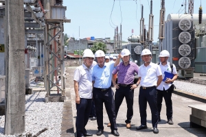 Đoàn công tác EVN kiểm tra công tác phòng chống thiên tai và tìm kiếm cứu nạn tại Công ty Điện lực Quảng Ninh