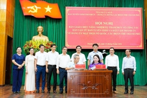 Huế: Ban Tuyên giáo bàn giao chức năng, nhiệm vụ tham mưu về công tác dân vận