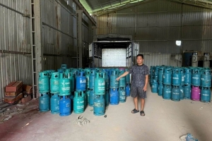 Hà Nội: Triệt phá đường dây san chiết, phân phối hàng loạt thương hiệu gas giả