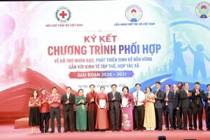 Ký kết Chương trình phối hợp giữa Hội Chữ thập đỏ Việt Nam và Liên minh Hợp tác xã Việt Nam