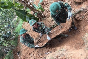 Tìm kiếm và quy tập được 20 hài cốt liệt sĩ tại phường Quảng Trị