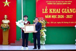 Lâm Đồng: Học sinh THPT lần đầu được Chủ tịch nước tặng Huân chương Lao động hạng Ba