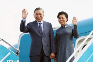 Tổng Bí thư, Chủ tịch nước Tô Lâm cùng Phu nhân lên đường thăm Nga, Pháp và dự Hội nghị Thượng đỉnh Không gian vũ trụ