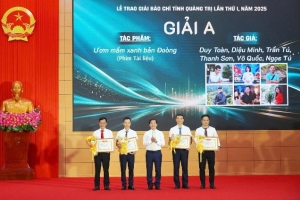 Quảng Trị trao 14 giải báo chí xuất sắc lần thứ I