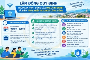 Lâm Đồng siết giờ hoạt động đại lý Internet, điểm truy nhập công cộng