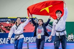 Võ sĩ Lâm Đồng giành vàng Taekwondo thế giới ở Chuncheon