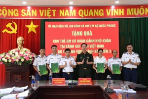 Ủy ban Dân số, gia đình và trẻ em Bộ Quốc phòng kiểm tra, nắm tình hình tại Bộ Tư lệnh Vùng Cảnh sát biển 3