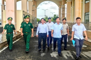 Chủ tịch UBND tỉnh An Giang kiểm tra công tác chuẩn bị lễ công bố khai trương cặp Cửa khẩu quốc tế Khánh Bình - Chrey Thom
