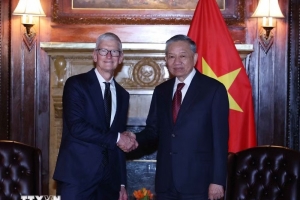 Tổng Bí thư, Chủ tịch nước Tô Lâm tiếp lãnh đạo Tập đoàn Apple