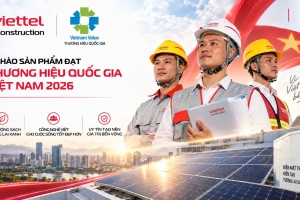 Giải pháp điện năng lượng mặt trời Viettel Construction đạt Thương hiệu quốc gia Việt Nam 2026