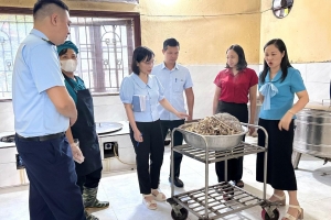 Tuyên Quang: Kiểm tra đột xuất về an toàn thực phẩm tại các bếp ăn trường học