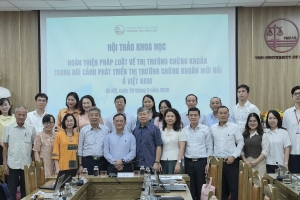 Trường Đại học Luật tổ chức hội thảo khoa học tháo gỡ điểm nghẽn pháp lý cho thị trường chứng khoán mới nổi