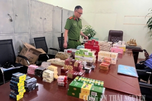 Thái Nguyên: Khởi tố vụ án kinh doanh hàng cấm, thu giữ hơn 1.500 bao thuốc lá lậu tại Hương Tâm Mart