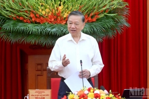 [Ảnh] Tổng Bí thư, Chủ tịch nước Tô Lâm làm việc với Ban Chính sách, chiến lược Trung ương