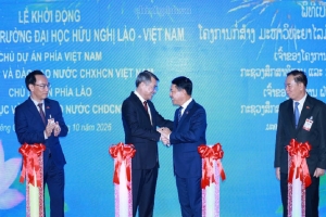 Hai Thủ tướng dự lễ khởi động xây dựng Trường Đại học Hữu nghị Lào - Việt Nam