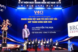 Anh hùng Lao động Nguyễn Thị Nga được vinh danh Doanh nhân Việt Nam tiêu biểu xuất sắc – Cúp Thánh Gióng năm 2026