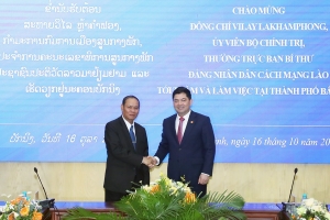 Thường trực Ban Bí thư Đảng Nhân dân Cách mạng Lào thăm và làm việc tại Bắc Ninh