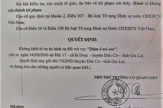 Gia Lai: Sàm sỡ bé gái, chỉ bị phạt hành chính?