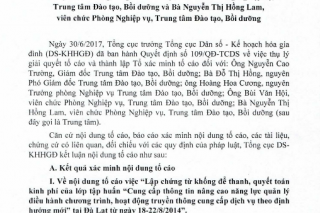 Tiếp bài Trung tâm Đào tạo, bồi dưỡng (Tổng cục DS-KHHGĐ): Từ bản kết luận thứ 3...