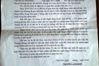 Lào Cai: Gần 13 tỷ đồng của khách hàng bị bốc hơi khi gửi tiết kiệm tại NH CSXH Cam Đường
