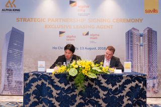 Savills trở thành đơn vị cho thuê độc quyền dự án văn phòng cao cấp Alpha Town