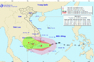 Bão số 9 cách đảo Phú Quý khoảng 360km