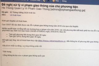 Xuất hiện thủ đoạn mạo danh lừa đảo xử phạt vi phạm giao thông