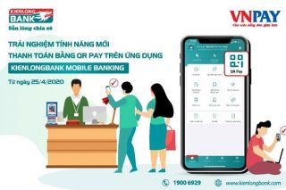 Kienlongbank Mobile Banking thêm tính năng thanh toán QR Pay trên ứng dụng di động