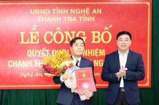 Nghệ An có tân Chánh thanh tra