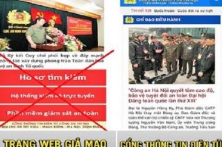 Cảnh giác trước trang điện tử giả mạo Cổng Thông tin điện tử Công an Hà Nội