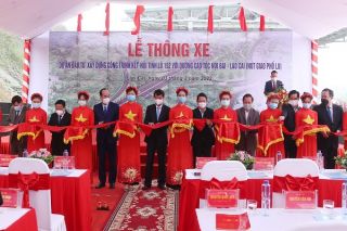 Thông xe nút giao nối Phố Lu với cao tốc Nội Bài - Lào Cai