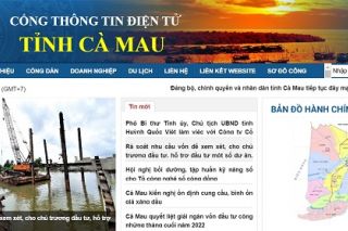 Cổng Thông tin điện tử tỉnh Cà Mau có lượt truy cập đứng thứ 05 cả nước