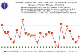 Cả nước có 9 ca COVID-19 mới trong ngày 13/03