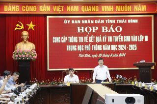 Thái Bình: Họp báo cung cấp thông tin kết quả kỳ thi vào lớp 10 THPT năm học 2024 - 2025