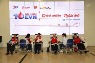 EVN triển khai chương trình hiến máu tình nguyện Tuần lễ hồng EVN lần thứ X