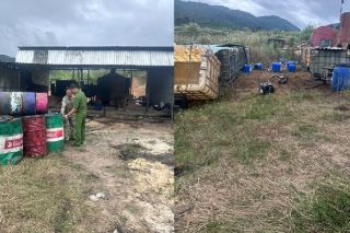 Triệt xóa thành công cơ sở tái chế nhớt thải thành nhớt "sạch"