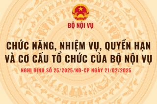 Từ ngày 1/3, Bộ Nội vụ có 22 đơn vị hành chính, sự nghiệp