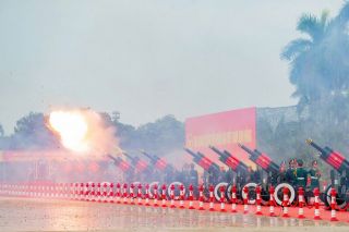 Dàn pháo khai hỏa tại sân vận động Mỹ Đình sáng 2/9