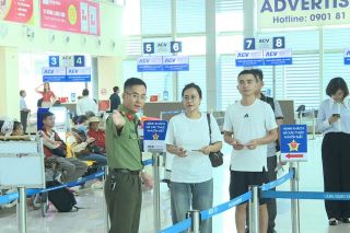 Gần 11.800 hành khách thực hiện thu thập sinh trắc học tại quầy thủ tục Cảng hàng không Thọ Xuân
