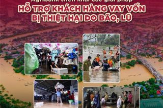 Agribank giảm tới 2%/năm lãi suất cho vay hỗ trợ khách hàng bị ảnh hưởng, thiệt hại do bão, lũ