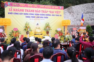 Khánh thành Bảo tháp “Đại Việt” và khởi công xây dựng Giảng đường, khu Tăng xá chùa Trúc Lâm đảo Trần