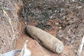 Quảng Trị: Hủy nổ thành công quả bom nặng hơn 220kg phát lộ sau mưa lũ