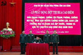 Cao Bằng: Phát động thi đua cao điểm đấu tranh phòng, chống tội phạm dịp cuối năm