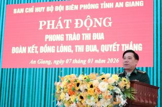 BĐBP tỉnh An Giang phát động phong trào thi đua “Đoàn kết, đồng lòng, thi đua, quyết thắng”
