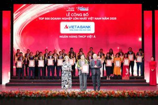 Năm thứ 10 liên tiếp VIETABANK nằm trong TOP 500 doanh nghiệp lớn nhất Việt Nam